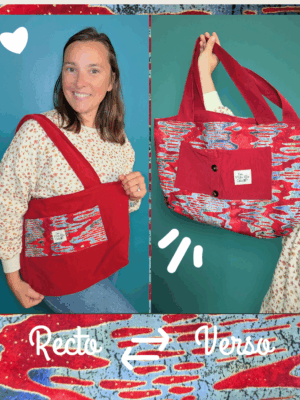 sac réversible à partir d'une robe