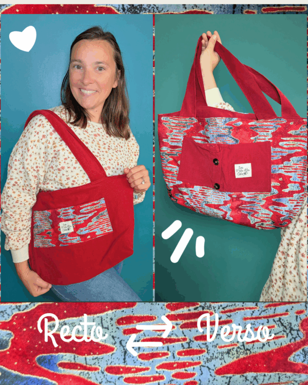 sac réversible à partir d'une robe