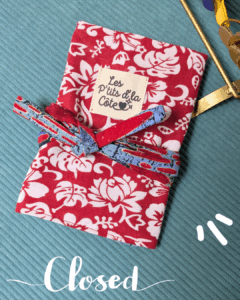 pochette – range bijoux fleurs et wax