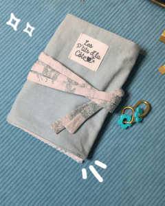 pochette – range bijoux toile de jouy (fermeture écrue)