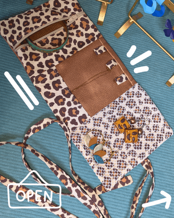 pochette – range bijoux léopard