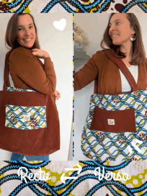 sac petites fleurs & rose petit format