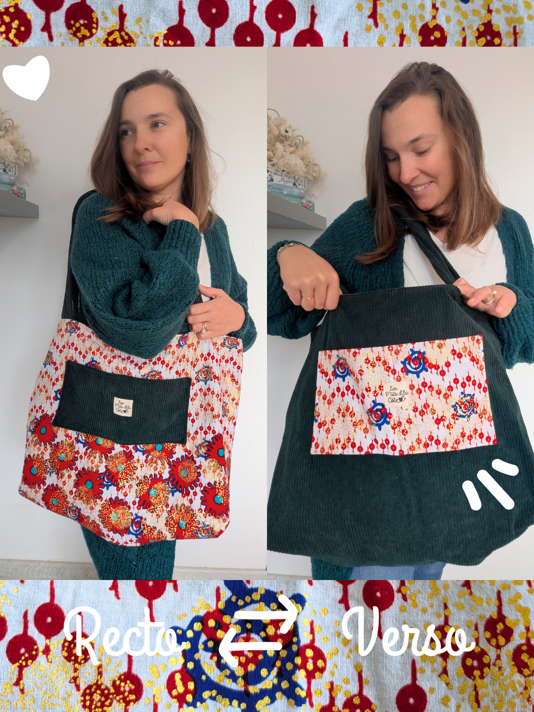 sac petites fleurs & rose petit format sac petites fleurs & rose petit format