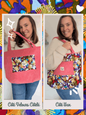 sac petites fleurs & rose petit format