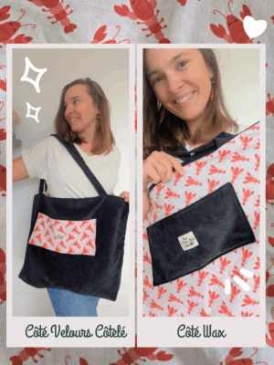 sac petites fleurs & rose petit format