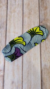 Bandeau - Fleurs de mariage, violet et jaune