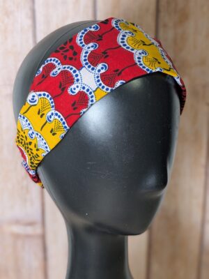 Bandeau Wax rouge et jaune