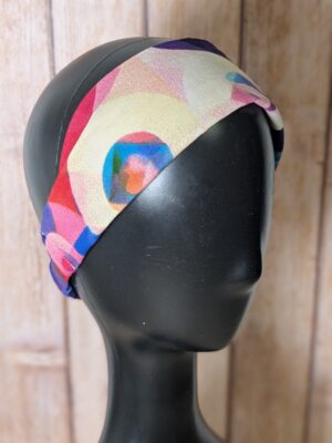 Bandeau - Wax, géométriques - blanc