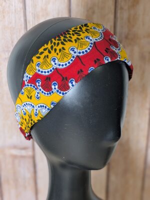 Bandeau - Wax jaune et rouge