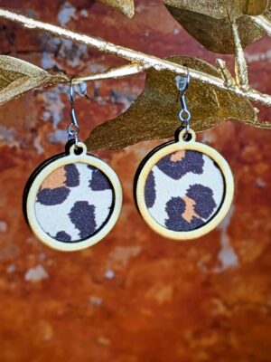Boucles d'oreilles - Marron - Léopard B
