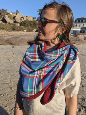 chèche printemps tartan