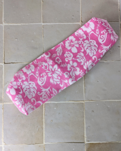 Bandeau - Rose avec fleurs haïtiennes 