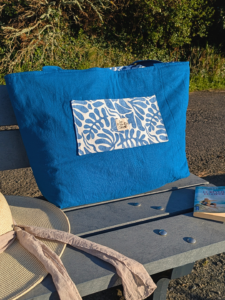 Sac Cabas, grand format, coquillages - Entre ciel, mer et granit rose