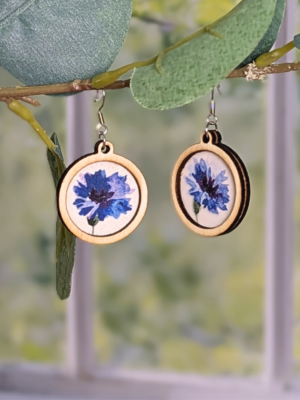 Boucles d'oreilles - Fleurs de champs - Fleurs Bleues