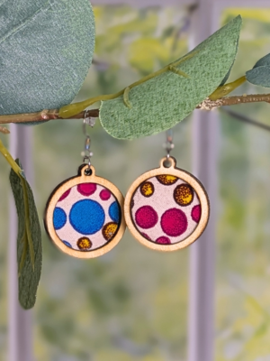 Boucles d'oreilles - Ronds colorés (1)