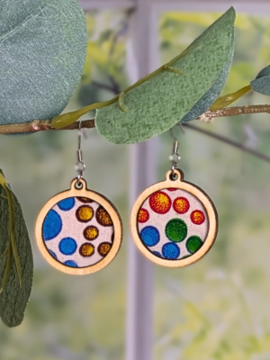 Boucles d'oreilles - Ronds colorés (2)