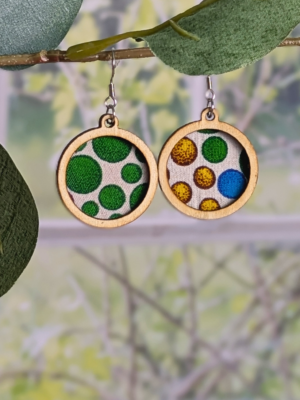 Boucles d'oreilles - Ronds colorés (3)