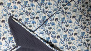 Chèche Printemps - Fleurs Bleues