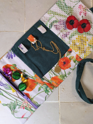 Pochette range-bijoux - Fleurs des champs
