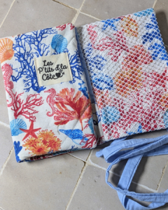 Pochette à bijoux de voyage artisanale motif marin – Les P’tits d’la Côte