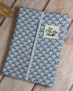 Protège-livre format poche Éventail Bleu