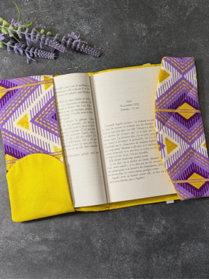 Protège-livre format poche Fleurs de Mariage Rose & Violet