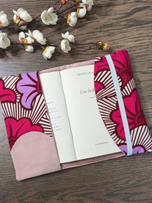 Protège-livre format poche Fleurs de Mariage Rose & Violet